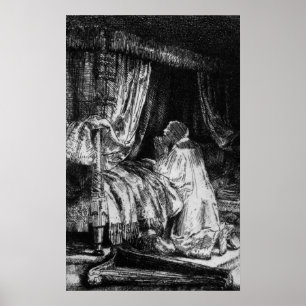 Poster Roi David à la prière, 1652