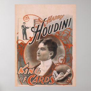 Poster Roi de Houdini d'affiche de cartes