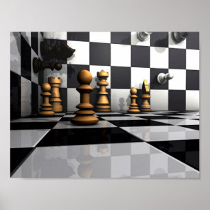 Poster Roi de jeu d'échecs