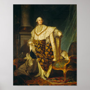 Poster Roi de Louis XVI de la France dans des robes