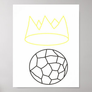 Poster roi du dessin sportif