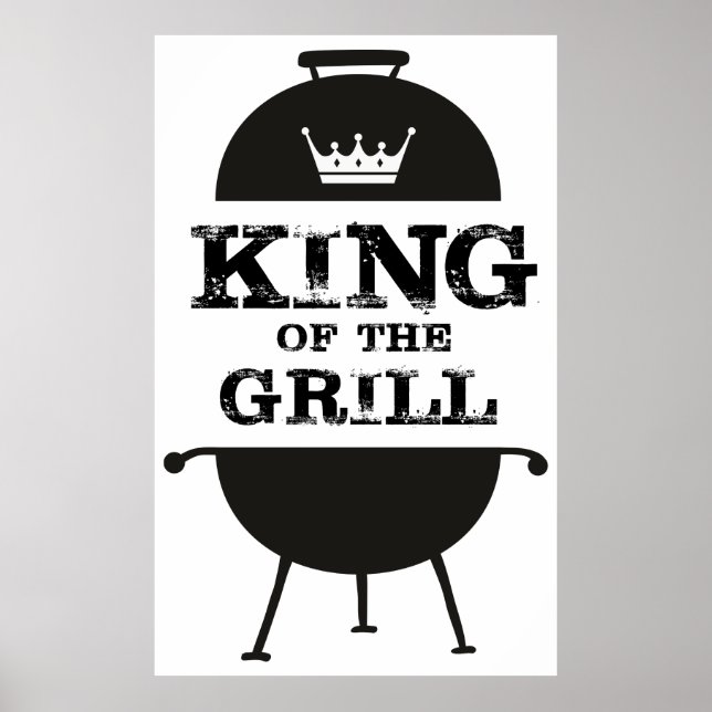 Poster Roi Du Grill, Couronne Blanche Noire (Devant)