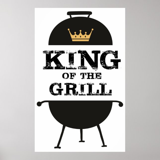 Poster Roi Du Grill, Couronne D'Or Noir (Devant)