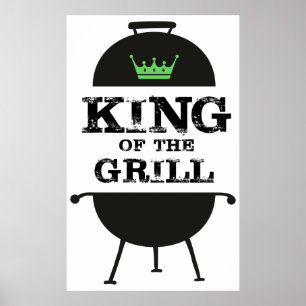 Poster Roi Du Grill, Couronne Verte Noire