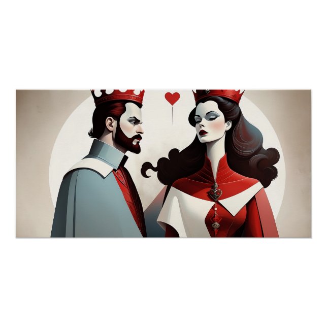 Poster Roi et reine de cœur (Devant)