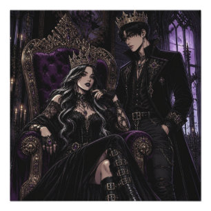 Poster Roi et Reine Gothiques Romantiques   Esthétique So