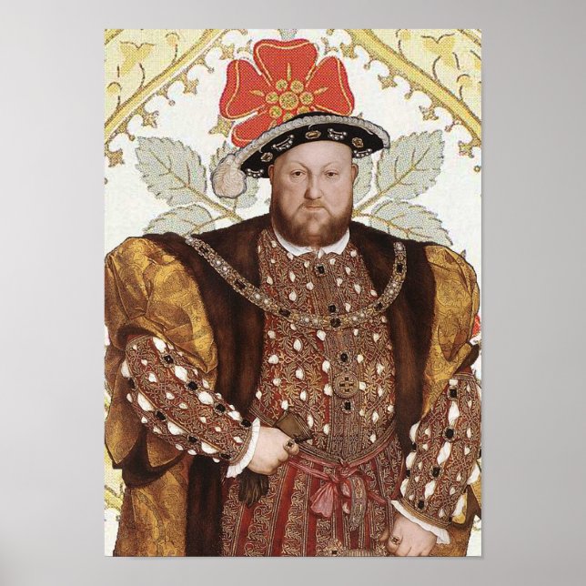 Poster Roi Henri VIII Tudor Roi d'Angleterre Portrait (Devant)