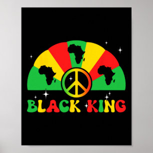 Poster Roi noir Africain Américain Junet1865 Noir