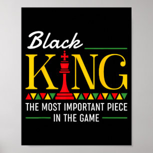 Poster Roi Noir Pièce Importante Pour Africain Afro Fier