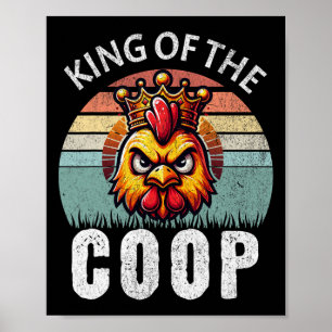 Poster Roi Rétro De La Coop Angry Daddy Pères De Poulets