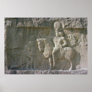 Poster Roi Shapur I et Valérian Sassanian
