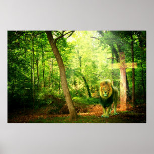 Poster Roi triomphant (Lion Christian Art)