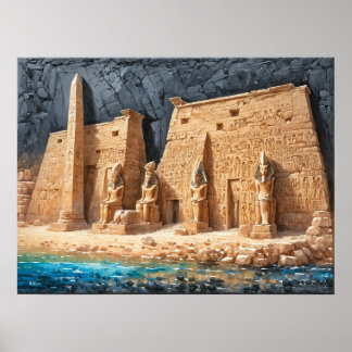 Poster Rois de l'Egypte antique Dendera Temple