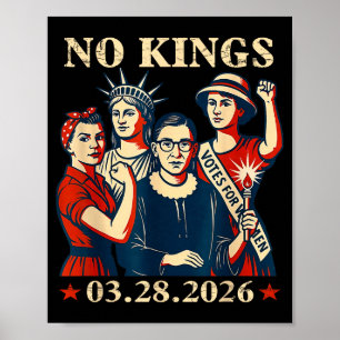 Poster Rois en Amérique 28 mars 2026 jour des rois drôle