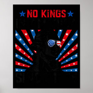 Poster Rois en Amérique depuis 1776 Drapeau USA en détres
