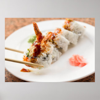 Poster Roll de crevette Tempura Sushi