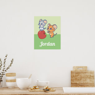 Poster Rollage Anime Tuffy et Jerry Apple