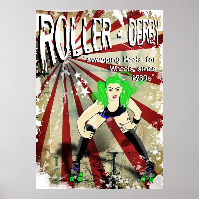 Poster Roller Derby (Devant)