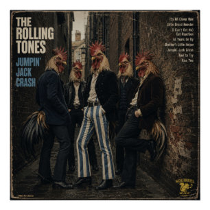 Poster Rolling Tones : une parodie