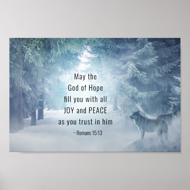 Poster Romains 15:13 Le Dieu de l'Espoir (Devant)