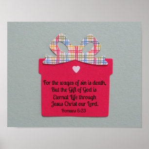Poster Romains 6:23 Car le salaire du péché est la mort..