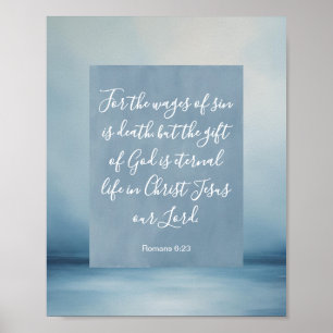 Poster Romains 6:23 Verset biblique personnalisable