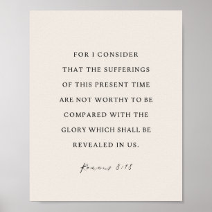 Poster Romains 8:18 verset biblique