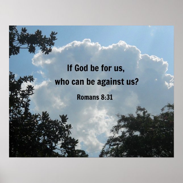 Poster Romains 8:31 Si Dieu est pour nous... (Devant)