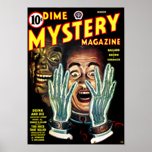 Poster Roman policier de dixième de dollar -- Mains