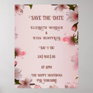 Poster Romance florissante : Un thème Mariage floral