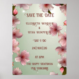 Poster Romance florissante : Un thème Mariage floral