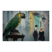 Romance pluvieux avec perroquet – Perroquet sur la