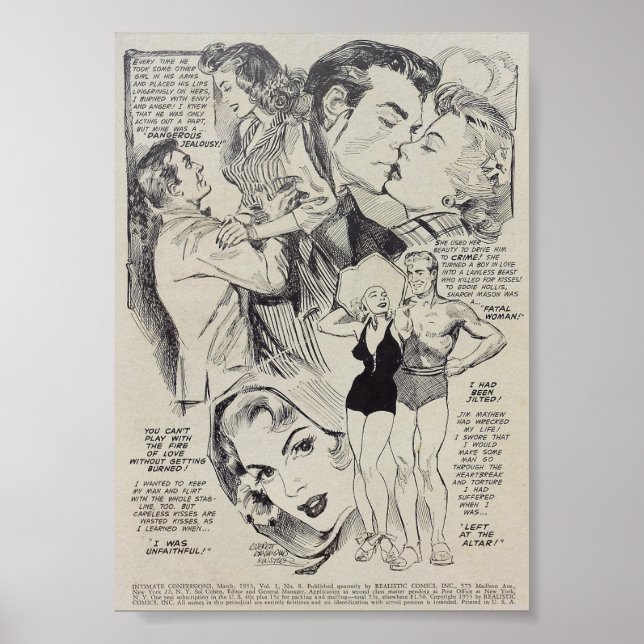 Poster Romance vintage (Devant)