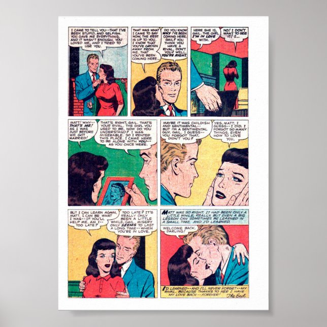 Poster Romance vintage (Devant)