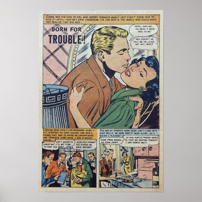 Poster Romance vintage (Devant)