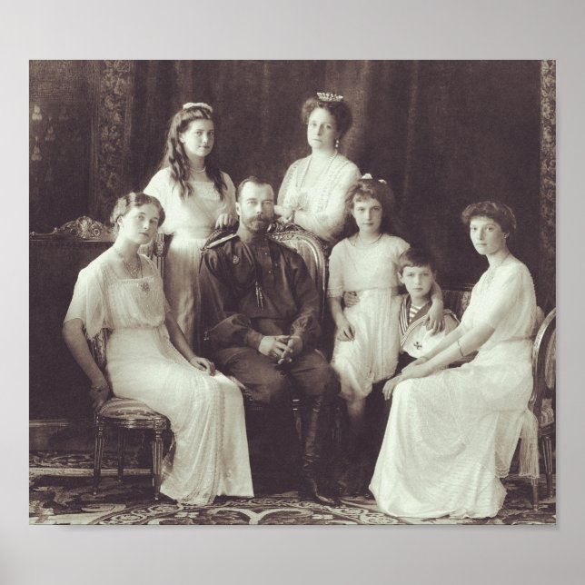 Poster Romanov Family Portrait - 1913 (Devant)