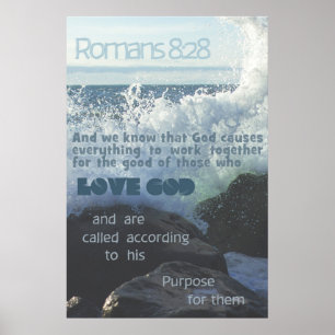 Poster Romans 8:28 Ocean