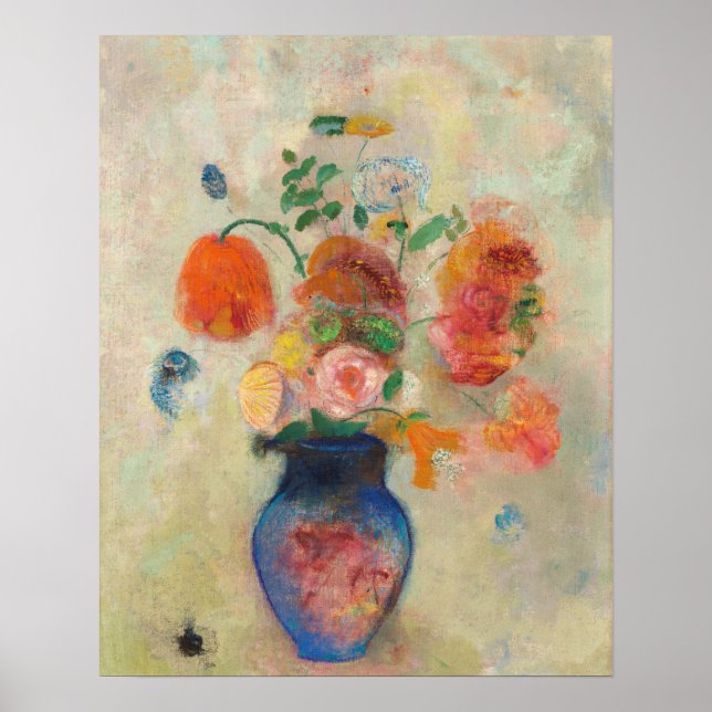 Poster Romantic Flower Vase - Odilon Redon (Devant)