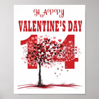 Poster Romantic Happy Valentine's Day Wall Art & Décor -