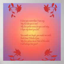 Poster romantique de 24" x 24"
