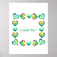 Romantique minimaliste Je t'aime Saint Valentin