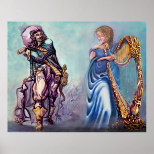 Poster romantique sur le flirt