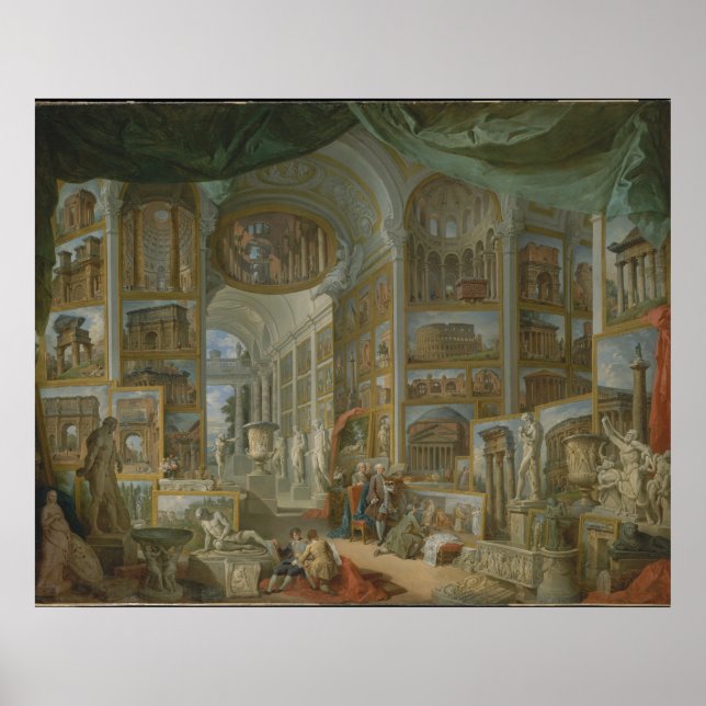 Poster Rome antique par Giovanni Paolo Panini Imprimer (Devant)