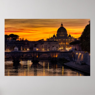 Poster Rome au coucher du soleil
