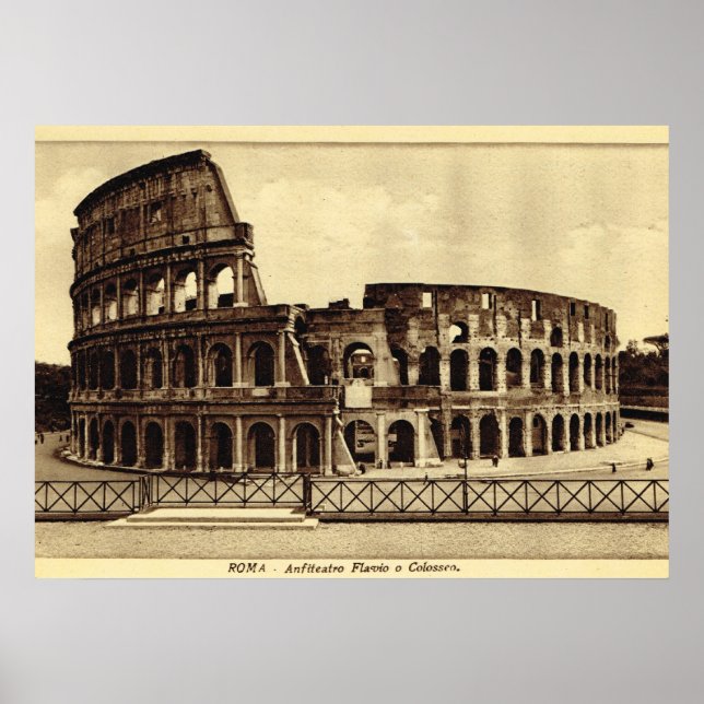 Poster Rome, Colisée en c. 1900 (Devant)