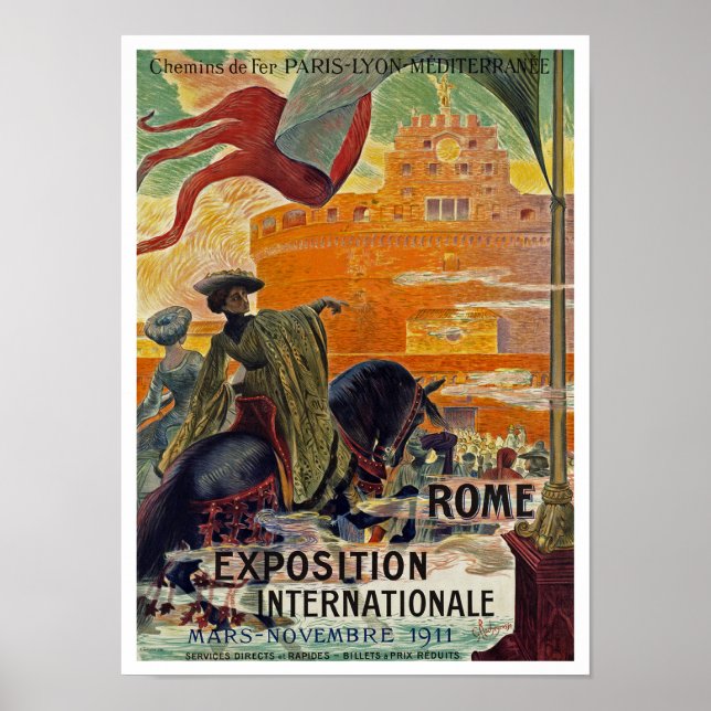 Poster Rome ~ Exposition internationale 1911 (Devant)