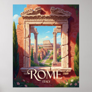 Poster Rome Italie Architecture Ancienne Ville Historique