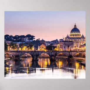 Poster Rome Italie - cathédrale de St Peters