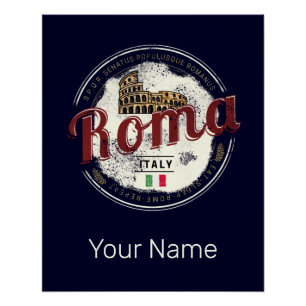 Poster Rome Italie Retro Colisée Vintage