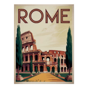 Poster Rome Italie vintage